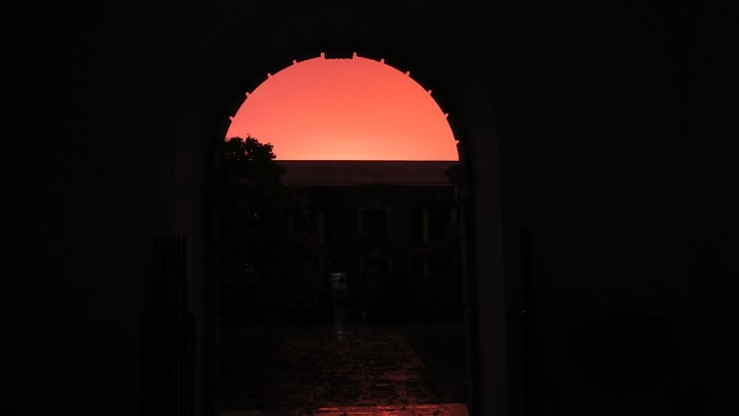 Fire over the College